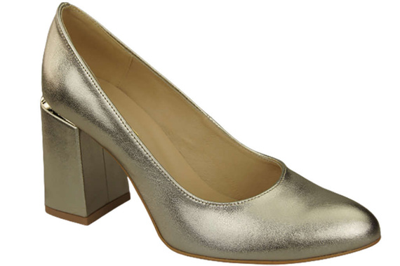 Damenschuhe Goldene Pumps, Naturleder 179 ElitaBut