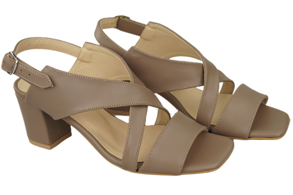 Damenschuhe Cappuccino Sandalen Naturleder 149 ElitaBut