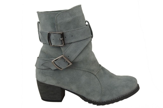 Damenstiefel Naturveloursleder Grau 119 ElitaBut