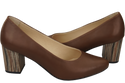 Damenschuhe Pumps Braun Naturleder mit Zierabsatz 157 ElitaBut