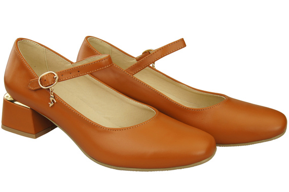 Damenschuhe Rotes Riemchenpumps Naturleder 202 ElitaBut