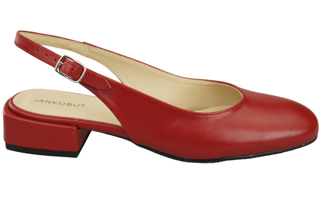 Damen Schuhe Sandalen Rot Flacher Absatz Naturleder 206 ElitaBut