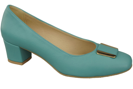 Damenschuhe Pumps Naturleder 187 Türkis ElitaBut
