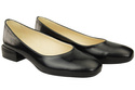 Bequeme Frauen Schuhe Schwarz glänzend Flats Natural Leder 204 ElitaBut
