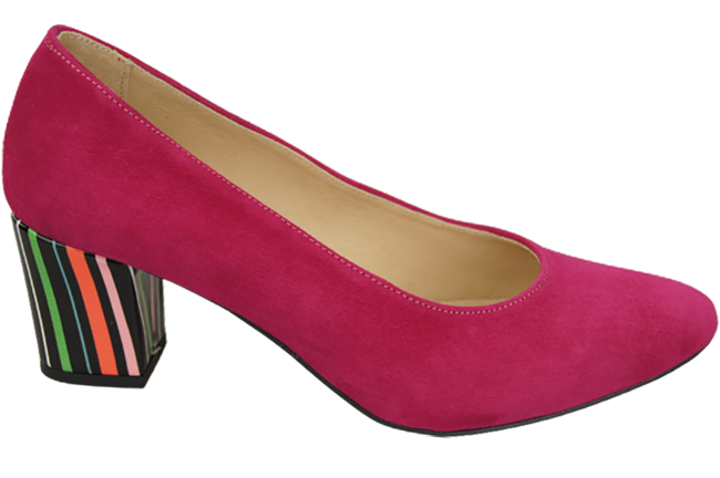 Damenschuhe Pumps Lila Natürliches Wildleder Dekorativer Absatz 158 von ElitaBut