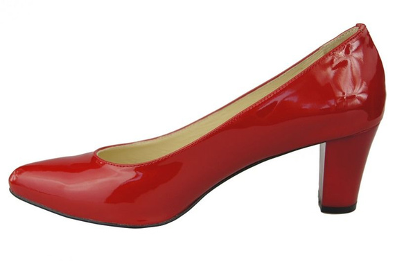 Damenschuhe Pumps Naturleder Roter Lack 974 ElitaBut