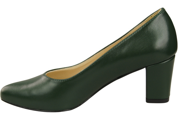 Klassische Glatt Damen Smaragdgrün Naturleder Schuhe 213 ElitaBut