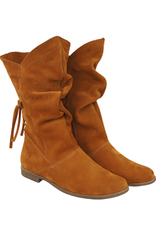 Schuhe Damenstiefel Frühling / Herbst, natürliches Veloursleder, Rot 999 L ElitaBut