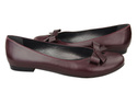Damen-Ballerinas, Burgunderrot, Naturleder 998 ElitaBut