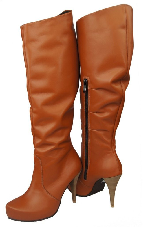 Damen-Plateaustiefel, Naturleder, Rot 120 ElitaBut