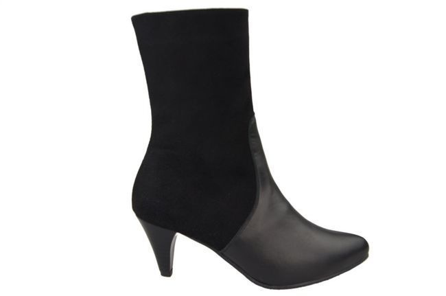 Damen-Winterstiefel, Naturleder, Schwarz 977 Z ElitaBut