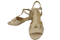 Damenschuhe Beige Sandalen, Naturleder 169 ElitaBut