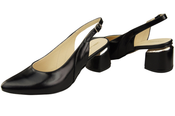 Damenschuhe Sandalen Schwarz Glänzendes Naturleder 196 ElitaBut