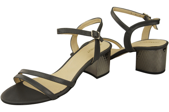 Damenschuhe Graphit Naturleder 197 Sandalen, die den Fuß sinnlich enthüllen ElitaBut