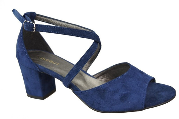 Damenschuhe Sandalen Marineblau, Naturleder, Wildleder 111 ElitaBut