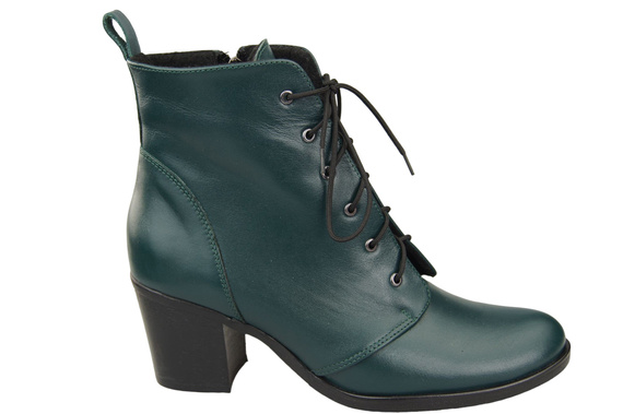 Winter-Schnürstiefeletten für Damen, Naturleder, Malachite 188, von ElitaBut