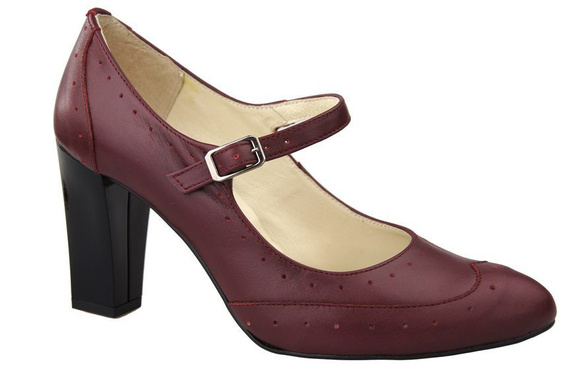 Damenschuhe Pumps, Naturleder, Burgund 958 ElitaBut