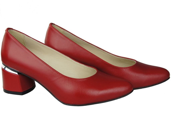 Damenschuhe Rote Pumps, Naturleder 143 ElitaBut