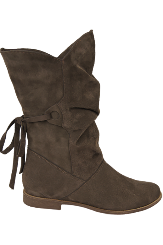 Damenstiefel Frühling / Herbst, Naturveloursleder, Braun 999 L ElitaBut