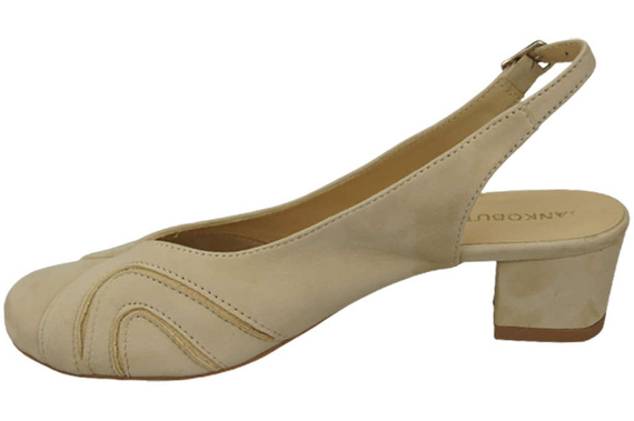 Damenschuhe Sandalen, Naturleder, Wildleder, Beige 842 von ElitaBut