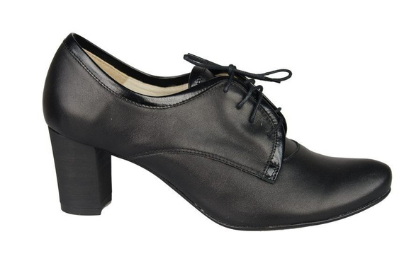 Schuhe Damenschuhe, Schnürschuhe, Naturleder, Schwarz 758 ElitaBut