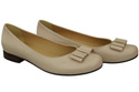 Damen Ballerinas, Naturleder, Beige 702 ElitaBut