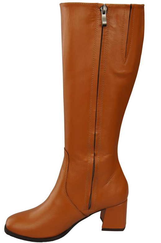 Bequeme Damen Rotes Niedrig Absatz Stiefel Naturleder 212 ElitaBut