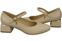 Damenschuhe Beige Riemchenpumps Naturleder 202 ElitaBut