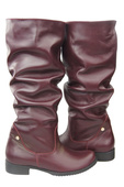 Schuhe Damenstiefel Stiefel, Naturleder 123 Bordo ElitaBut