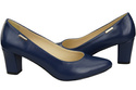 Klassische Glatt Damen Marineblau Naturleder Schuhe 213 ElitaBut