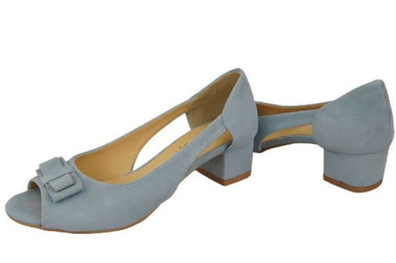 Damenschuhe Blaue Sandalen Natürliches Wildleder 145 von ElitaBut