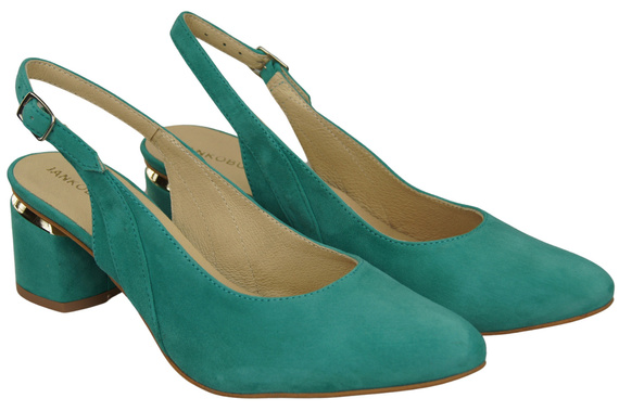 Damensandalen aus natürlichem Wildleder Türkis Eleganz und Komfort 196 von ElitaBut