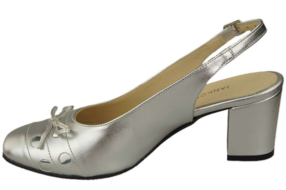 Damenschuhe Silberne Sandalen, Naturleder 167 ElitaBut