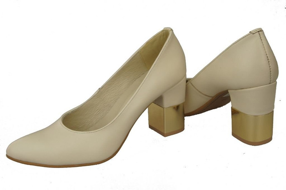 Damenschuhe Beige Pumps, Naturleder 144 ElitaBut