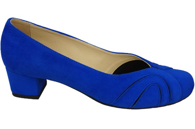 Damenschuhe Pumps, natürliches Wildleder, Azure 786 von ElitaBut