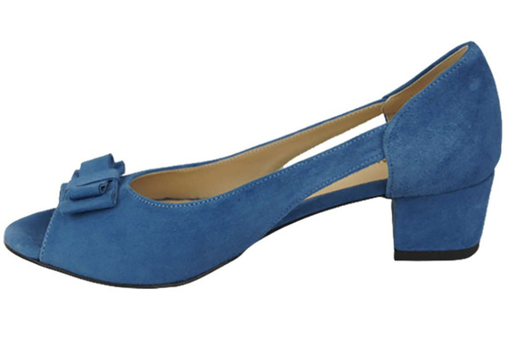 Damenschuhe Sandalen Blau, natürliches Wildleder 145 von ElitaBut