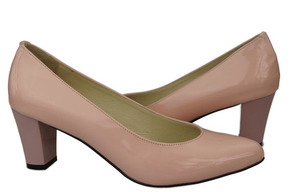 Damenschuhe Pumps Naturleder Rosa Pulverlack 974 ElitaBut