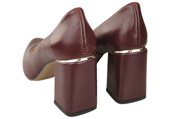 Damenschuhe Pumps, Burgunderrot, Naturleder 179 ElitaBut