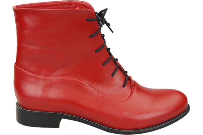 Damenstiefel Frühling/Herbst, Naturleder, Rot, 155 L, ElitaBut