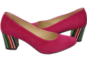 Damenschuhe Pumps Fuchsia Natürliches Wildleder Dekorativer Absatz 158 von ElitaBut