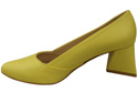 Damen Pumps Zitrone Echtleder Spitz Zehen Absatz ElitaBut 221