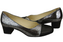 Damenschuhe Pumps Naturleder 164 Schwarz - Silber ElitaBut