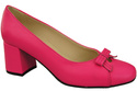 Damen Pumps mit Schleife Neon Rosa Naturleder und niedrigem Absatz 203 ElitaBut