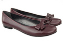 Damen-Ballerinas, Burgunderrot, Naturleder 998 ElitaBut