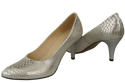 Damenschuhe Silber Pumps Schlangenmotiv Naturleder 150 ElitaBut