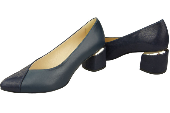 Einzigartige Damenschuhe aus Naturleder Fühlen Sie Luxus an Ihren Füßen Marineblau 191 ElitaBut