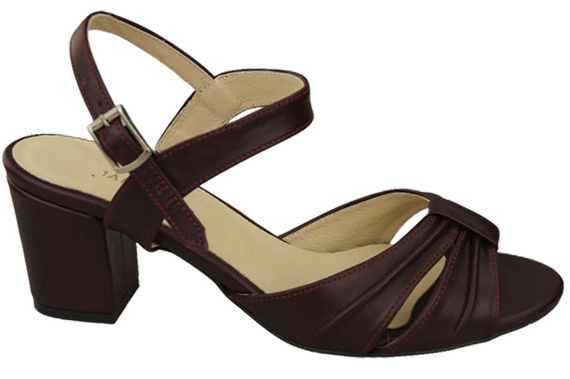 Damenschuhe Burgunderrote Sandalen, Naturleder 168 ElitaBut