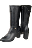 Damen-Halbstiefel, Naturleder, Schwarz 189 ElitaBut