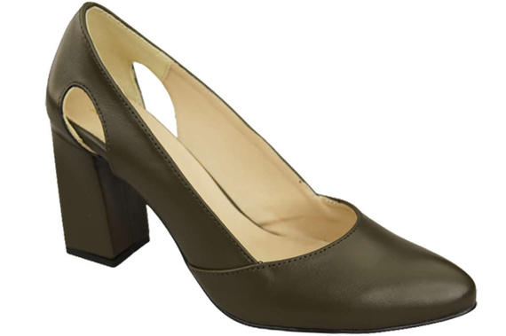 Damenschuhe Olivenpumps, Naturleder 184 ElitaBut