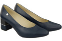 Damenschuhe Pumps Marineblau, Naturleder 142 ElitaBut